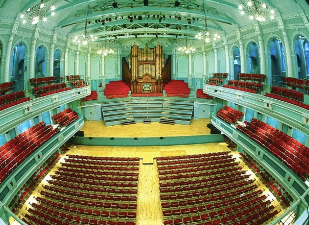 Inside the Victoria Hall